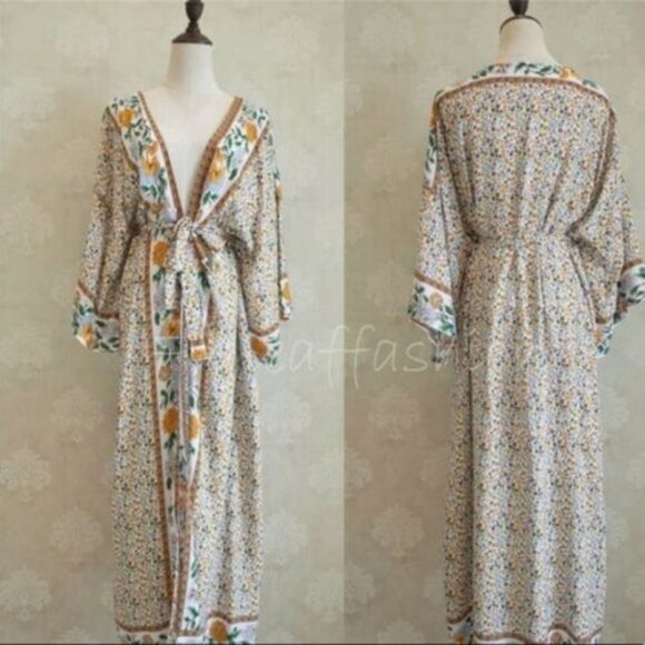 FLASH SALE! Floral Kimono Duster Swim Cover Up - Picture 6 of 8